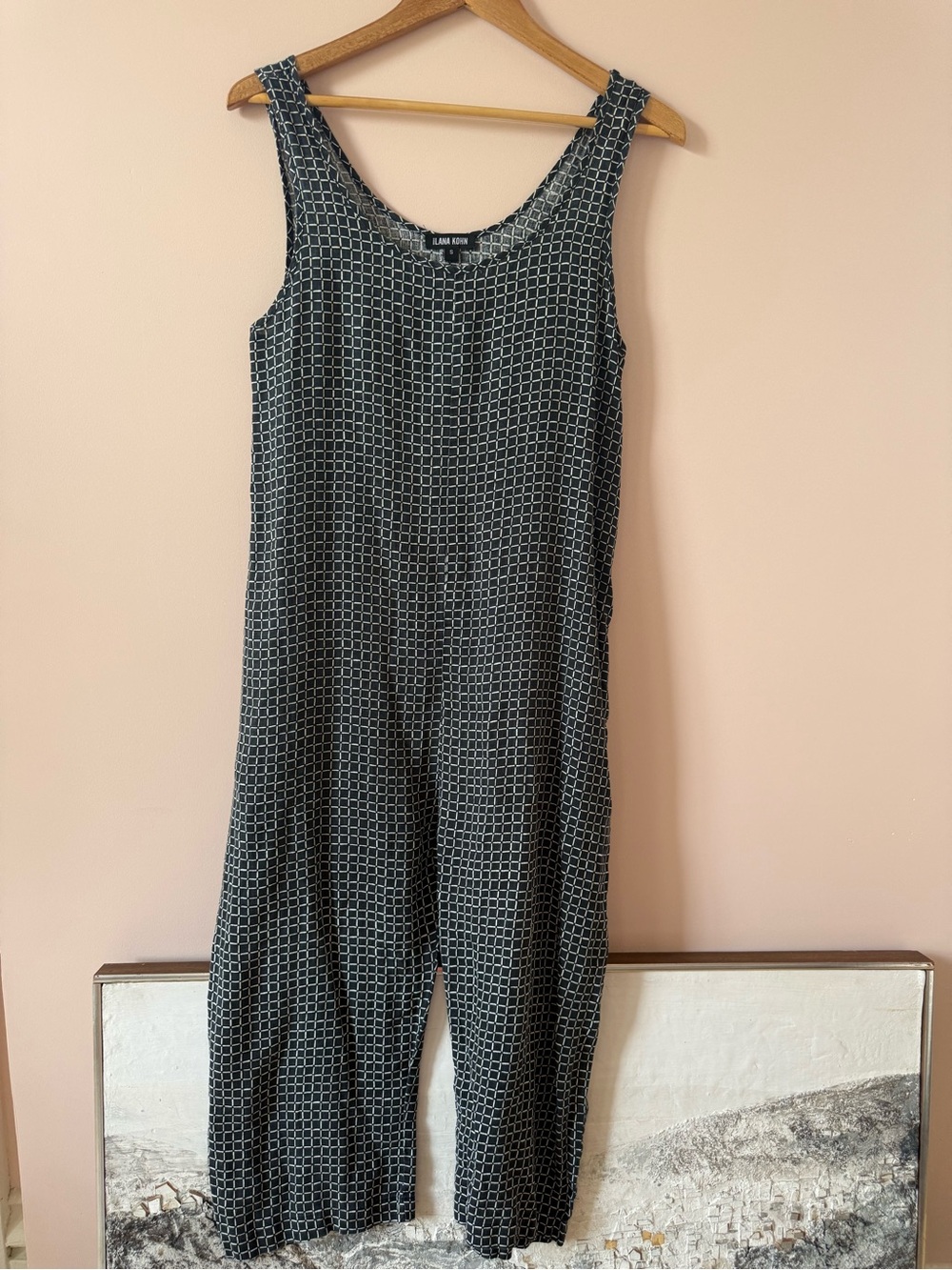 Ilana Kohn Black Geometric Sleeveless Jumpsuit
